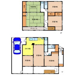 本田A様戸建貸家の物件間取画像